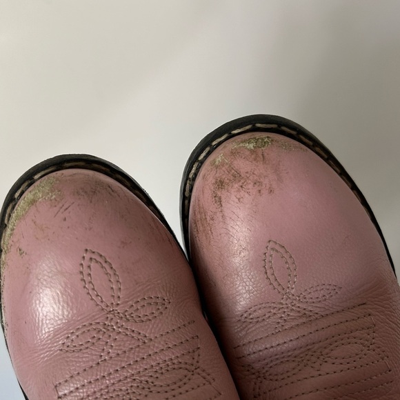 Masterson Boot Co. Pink Leather Youth Western Boots Size 13 - Picture 7 of 8